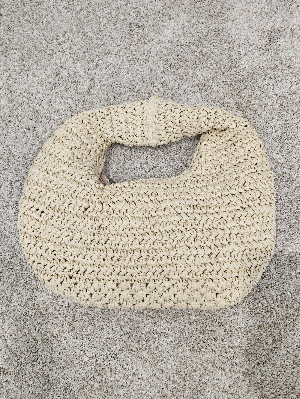 Woven Straw Hobo Purse